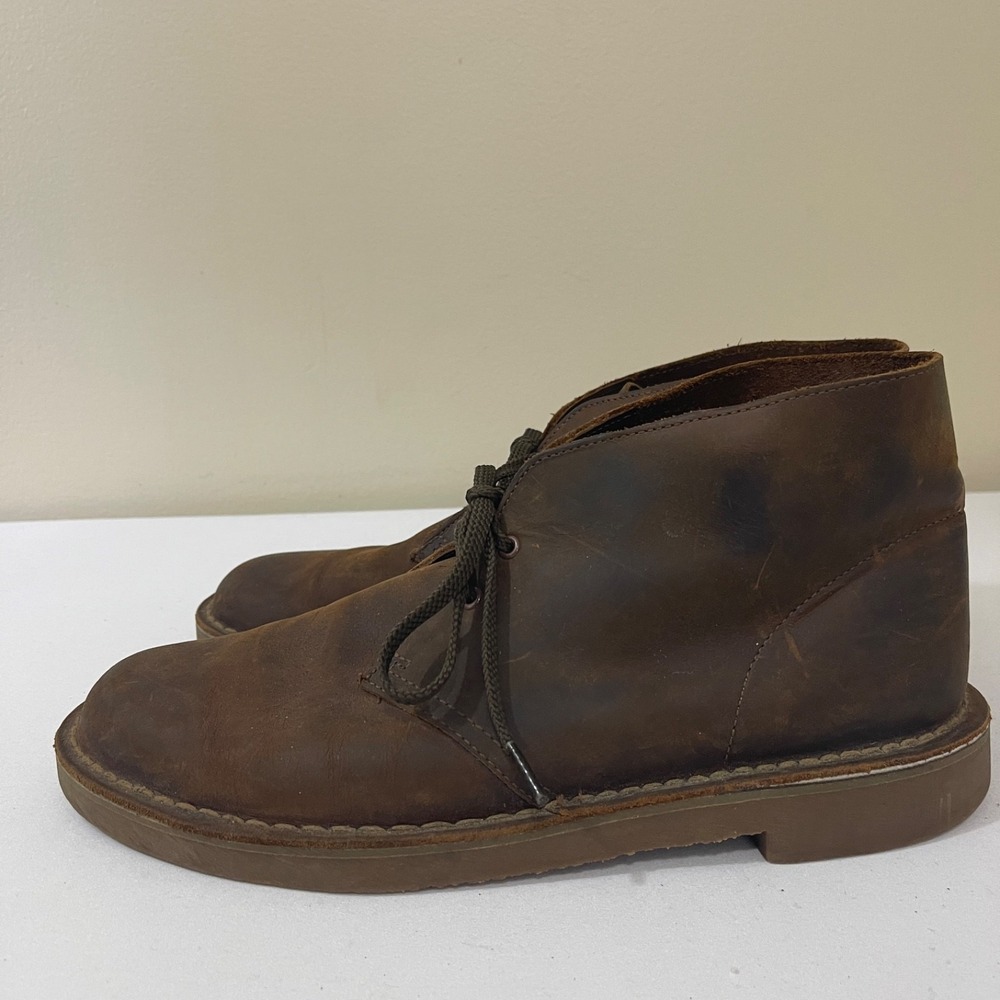 Clarks Desert Boot Mens‎ 9.5 M Beeswax Brown Leather Ankle Chukka Lace Up 15522